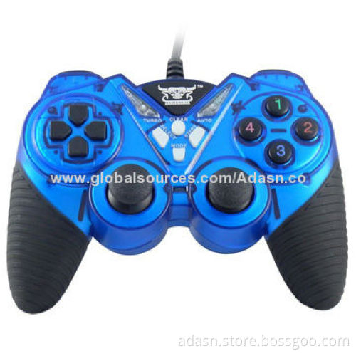 Wired PC USB joypad with dual shock, fashionable, various colors, factory cheap price